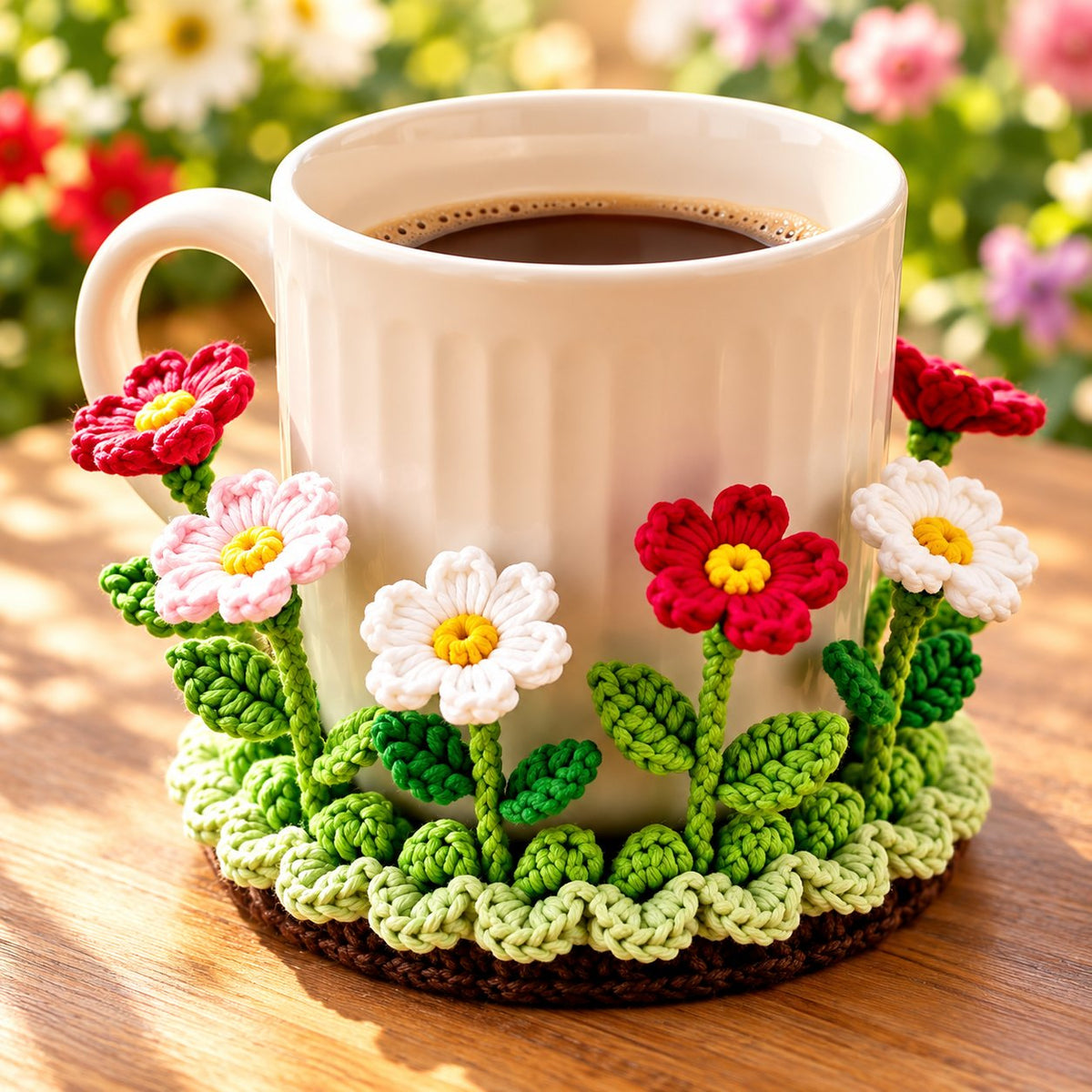 🌸50% OFF🌸Handmade Crochet Floral Coaster | Everlasting Table Art 🌸