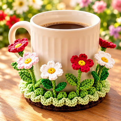 🌸50% OFF🌸Handmade Crochet Floral Coaster | Everlasting Table Art 🌸