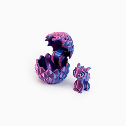 🐉🐉3D-Printed Dragon Egg & Baby Dragon Set – Colorful Opening Egg Collectible & Desk Decor