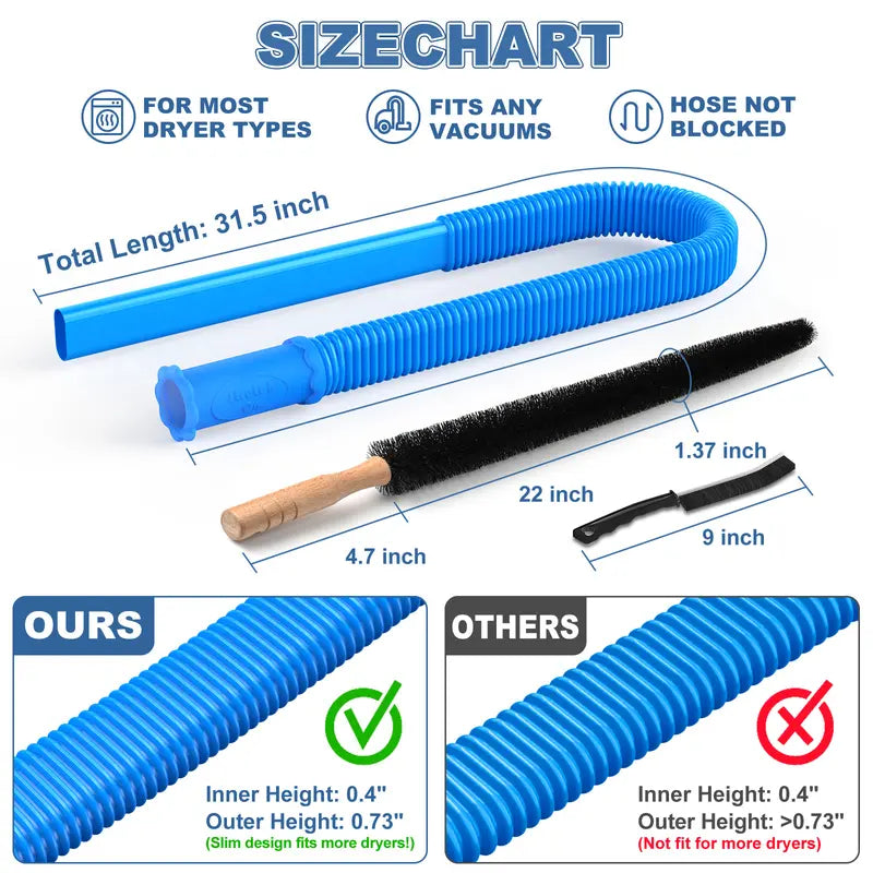 Dryer vent cleaner kit accessories
