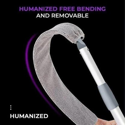 Retractable Microfiber Dusting Brush – 2-in-1 Crevice Cleaner with 2 Washable Dusting Cloths