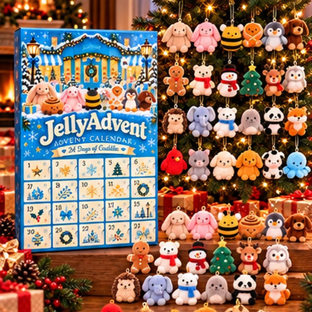 🎀 2026 Cute Plush Advent Calendar – 24 Days of Adorable Christmas Surprises