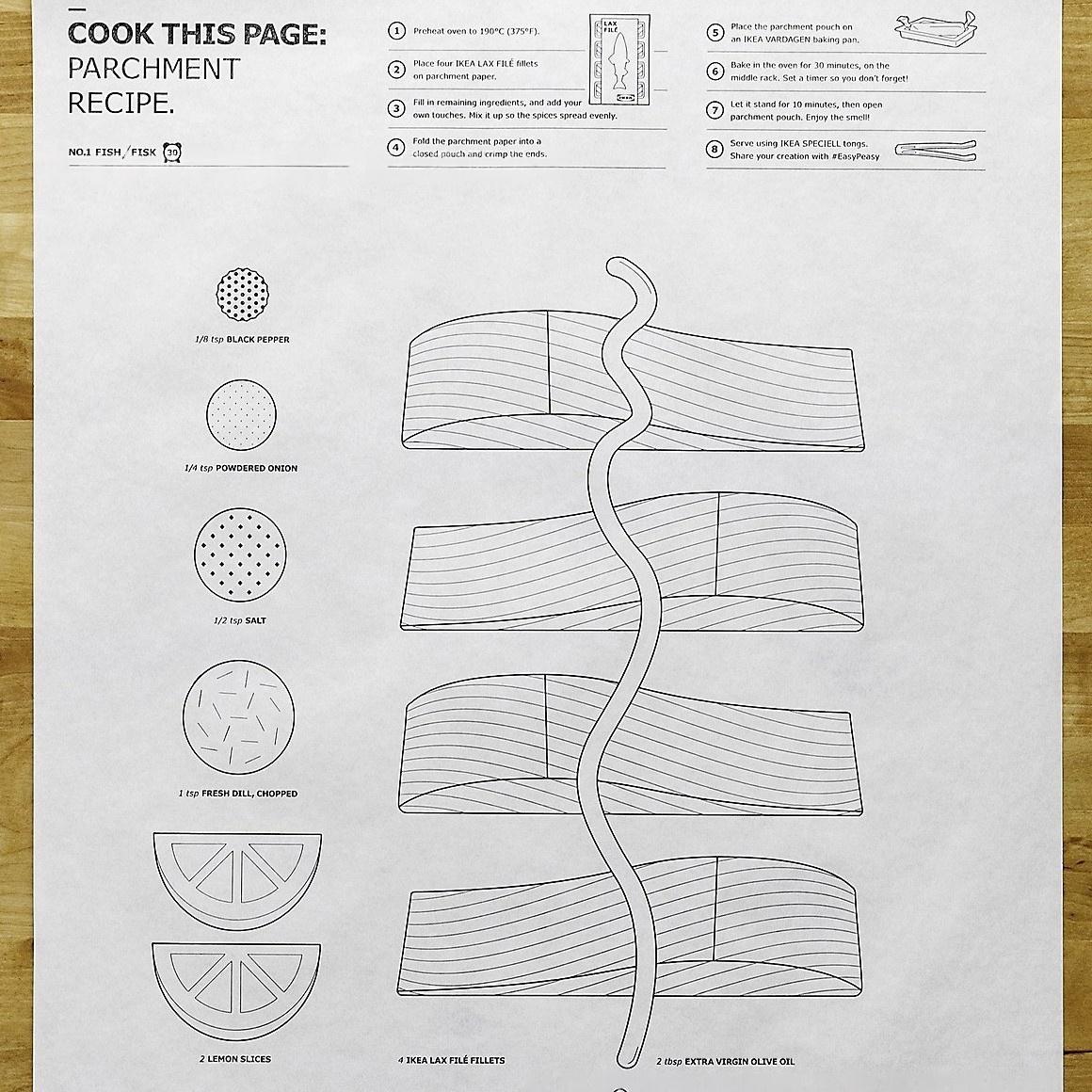 One-Pan Recipe Parchment Set | Pre-Printed Portion Guide Cooking Paper