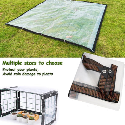 🌧️ Clear Waterproof PE Tarp – Transparent Outdoor Cover with Metal Grommets 🏕️