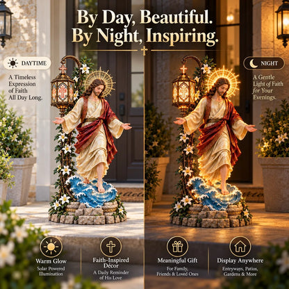 ✨✝️✨ Walk by Faith Jesus Reflection Light – Walking on Water Christian Decor🎁