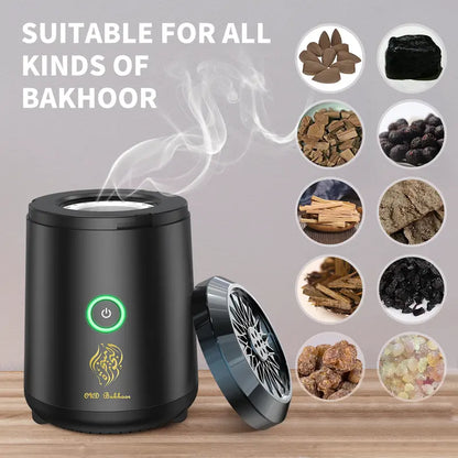 ✨🏡Ceramic Oud Electric Incense Burner – USB Rechargeable Bakhoor Burner with Auto-Off for Home Fragrance
