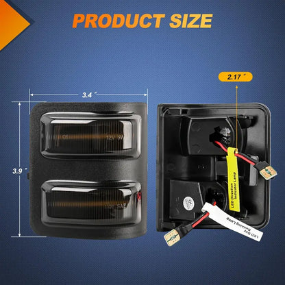💡💡Nilight Switchback LED Truck Mirror Lights – Amber Turn Signals & White Parking Lamps, Smoked Lens, Plug-and-Play for Select 2008–2016 Ford F-250, F-350, F-450 & F-550 Super Duty