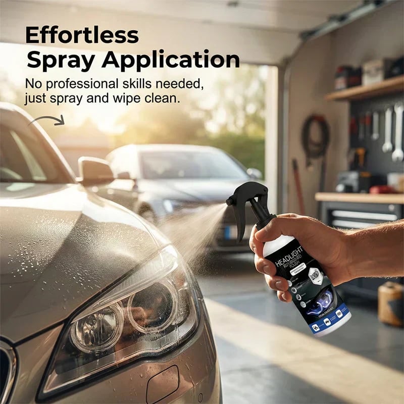 🎉🔆 Professional Car Headlight Restoration Kit – Removes yellowing & scratches, restores clarity & UV protection – easy DIY solution ✨