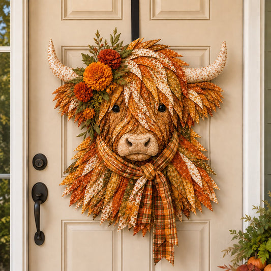 🐮💐🌸 Birth Flower Highland Cow 3D Layered Fabric Art DIY Kit (Beginner-friendly) 🔥 Buy 2 Free 1