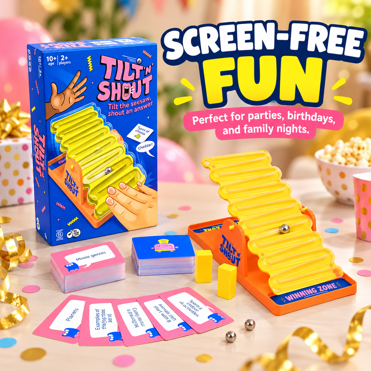 🎲 Tilt ’n’ Shout Board Game – Hilarious Family Fun for All Ages 😂