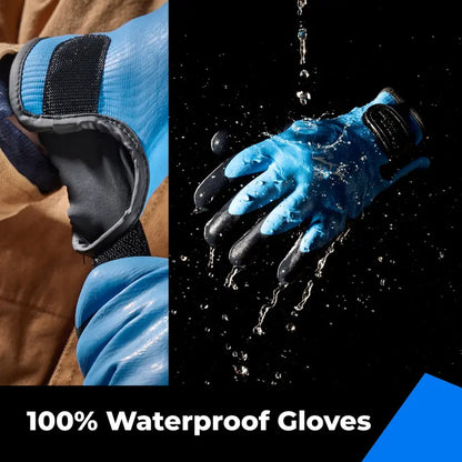 🧤🧤toolant Heavy-Duty Waterproof Insulated Work Gloves – Latex Grip & Adjustable Wrist for Gardening and DIY