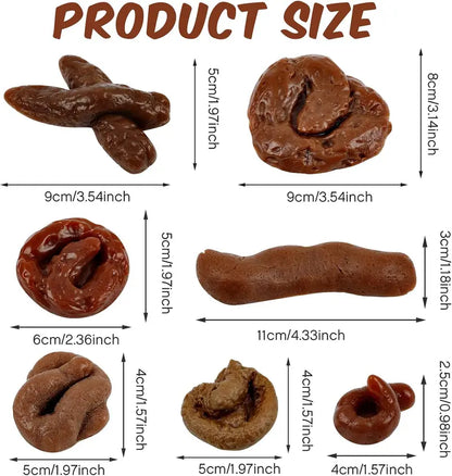 💩7 Pcs Fake Poop Realistic Prank Poop Props