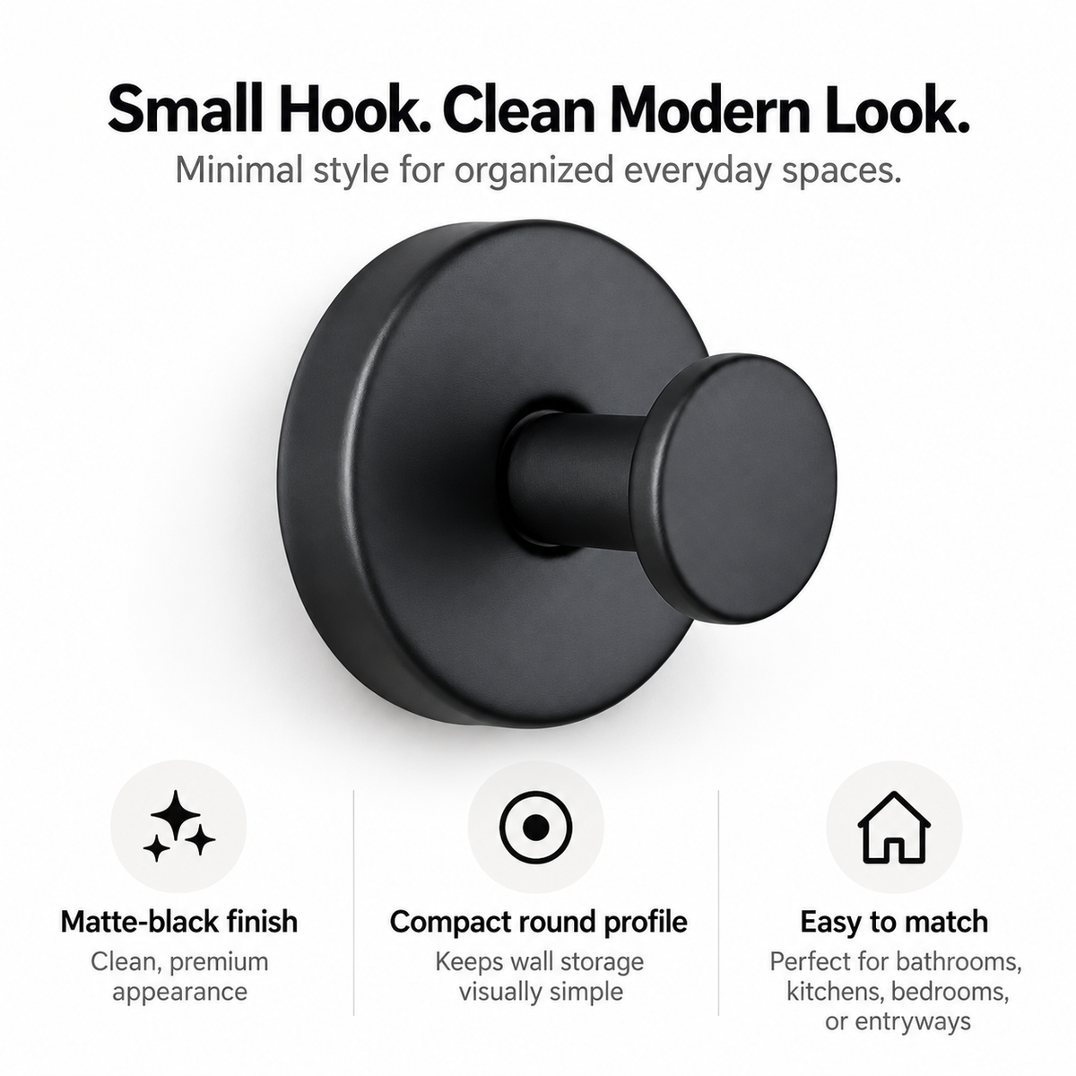 🪝✨ Stainless Steel Finish GripLock Heavy-Duty Adhesive Wall Hooks 🏠