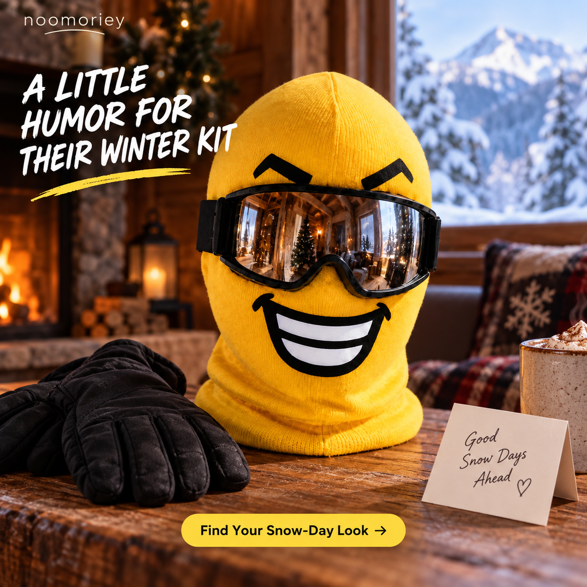😎 Funny Face Ski Mask – Full-Cover Winter Balaclava