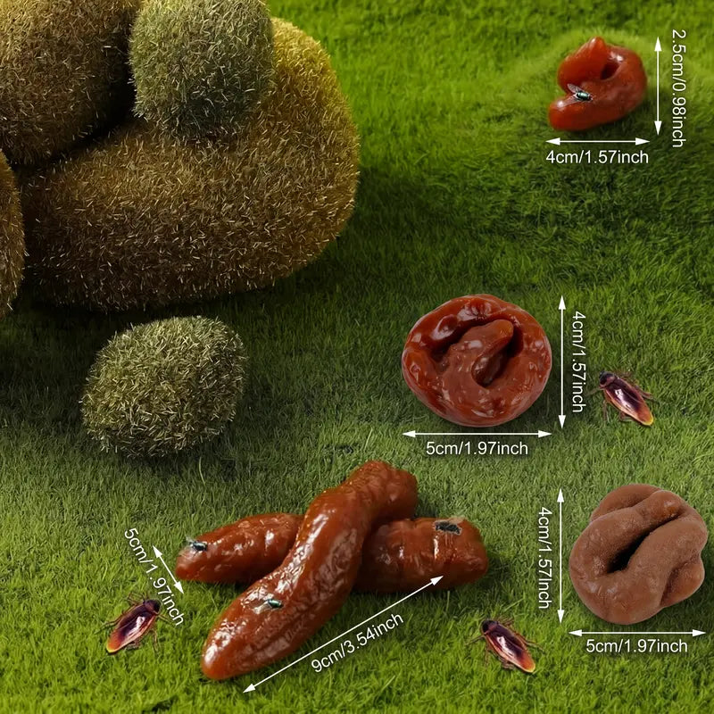 7 Pcs Fake Poop Realistic Prank Poop Props