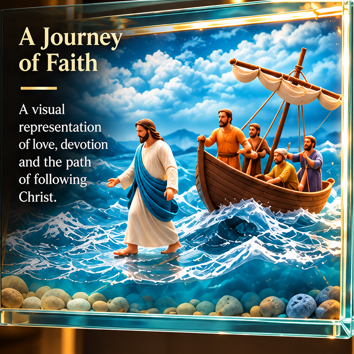 ✨✝️The Story of Jesus in 6 Scenes Cross Lamp