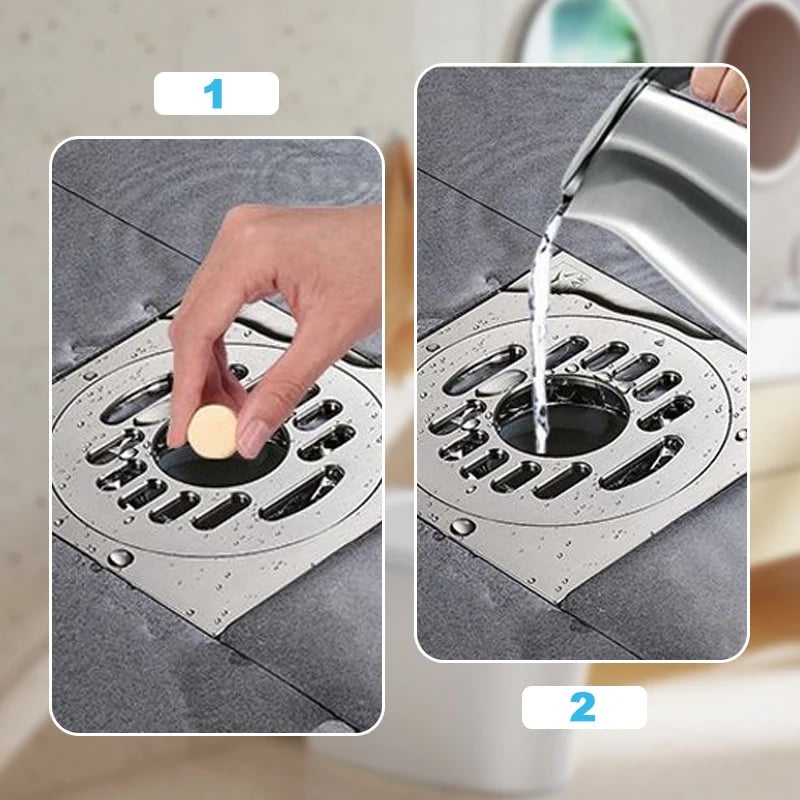 🎉🔥49% OFF ❤️Powerful Cleaning Effervescent Tablets for Pipe, Fast Dissolve Hair Grease Clogs, Deodorizing Antibacterial Pipe Cleaner for Sink Toilet Floor Drain