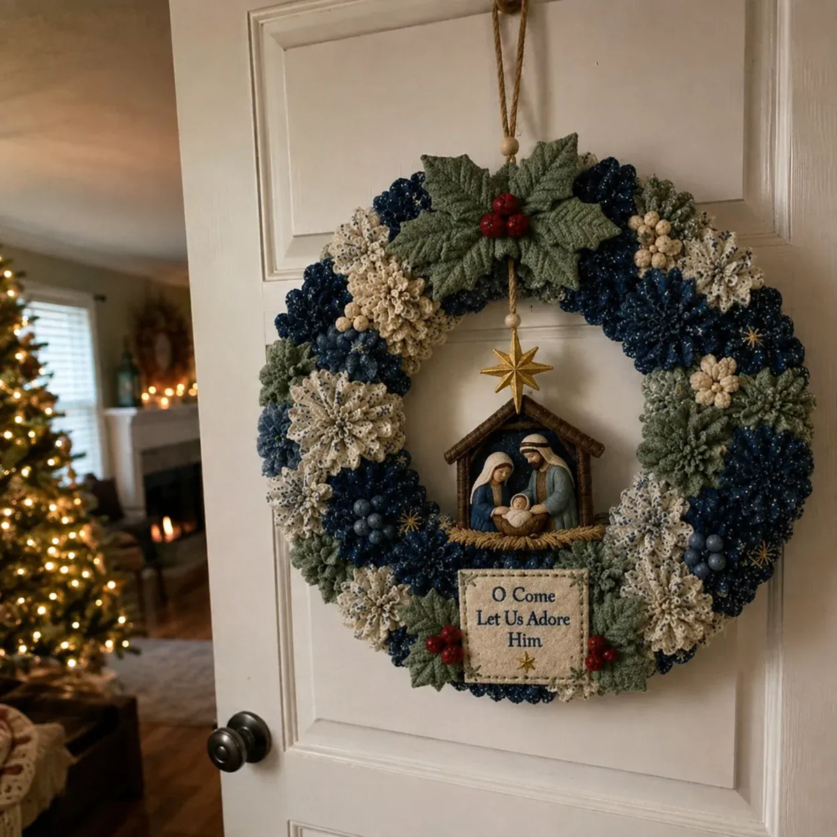 🎄✨ DIY 3D Fabric Poke Christmas Wreath Kit – With Tutorial & Guide Included ❤️❤️
