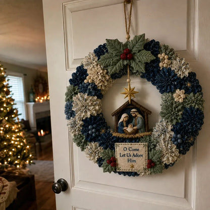 🎄✨ DIY 3D Fabric Poke Christmas Wreath Kit – With Tutorial & Guide Included ❤️❤️