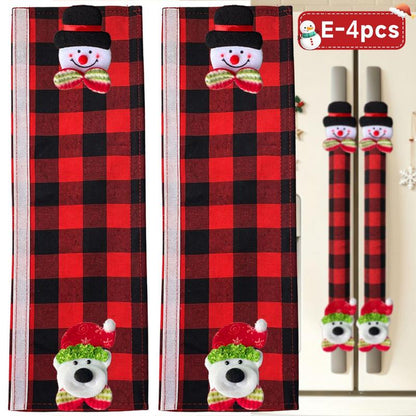 Plush Christmas appliance handle covers
