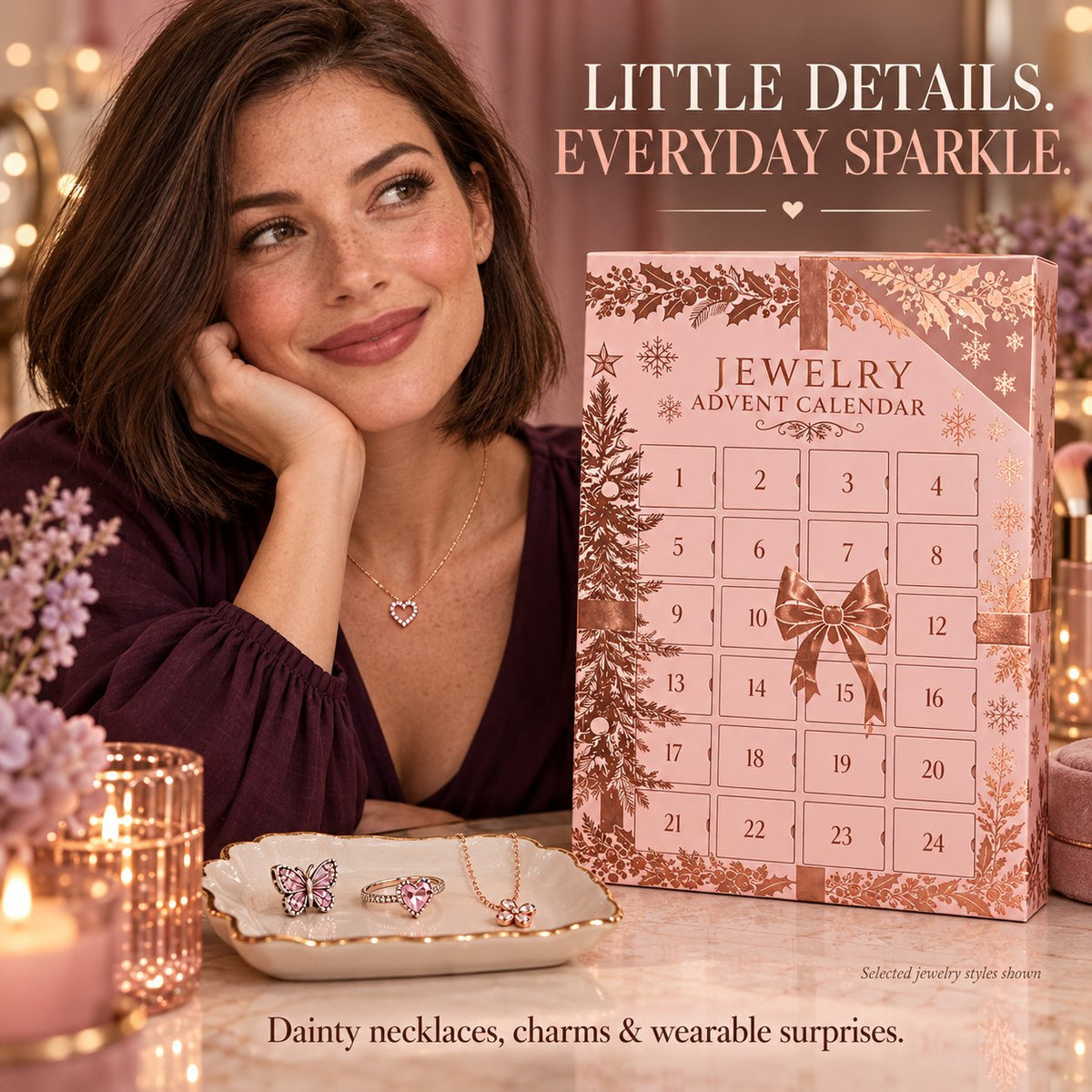 🎀 Hand Assembled Christmas Jewelry Calendar | Daily Surprises, Perfect Holiday Gift for Her