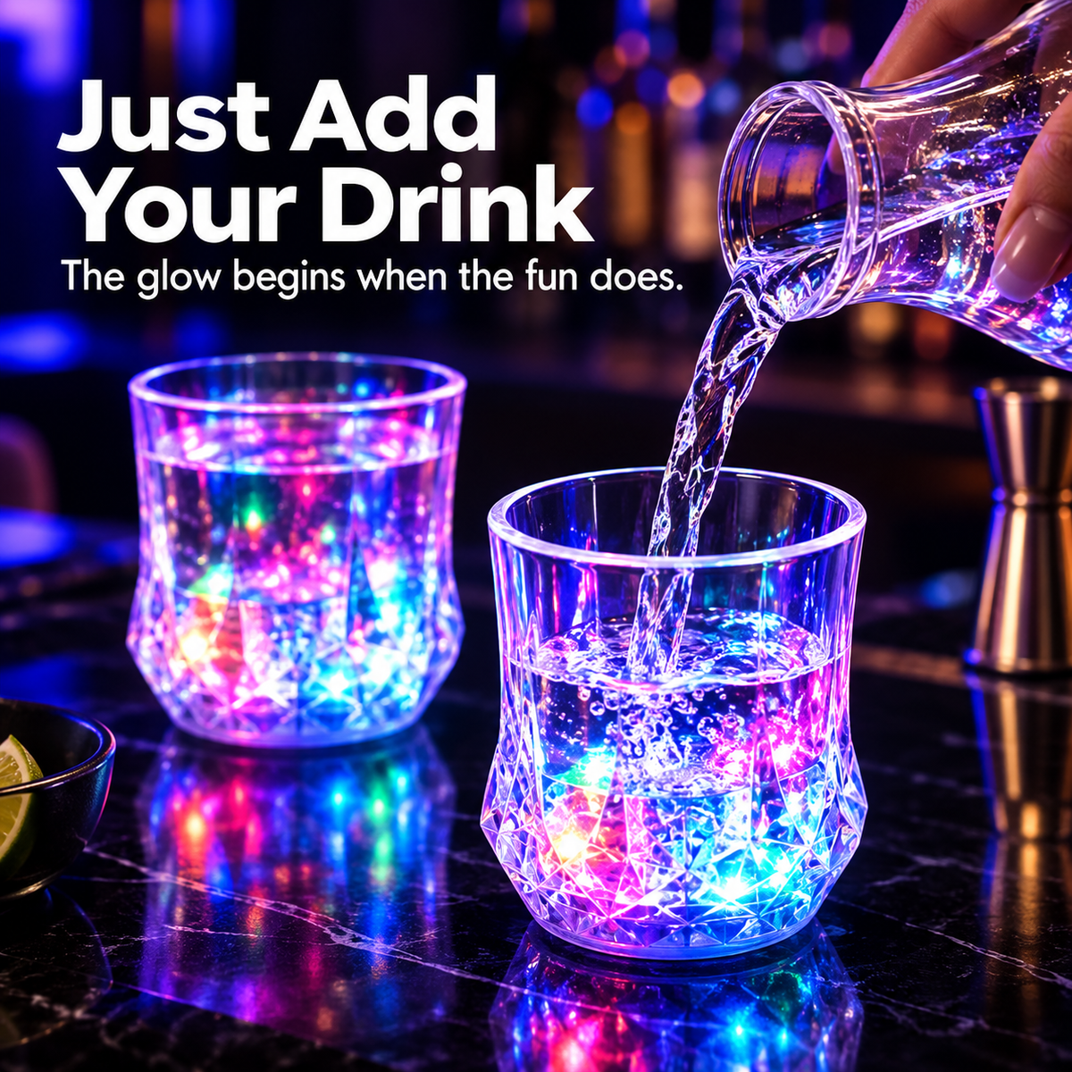 ✨✨Liquid Activated LED Light Up cups Crystal Drink Set✨✨