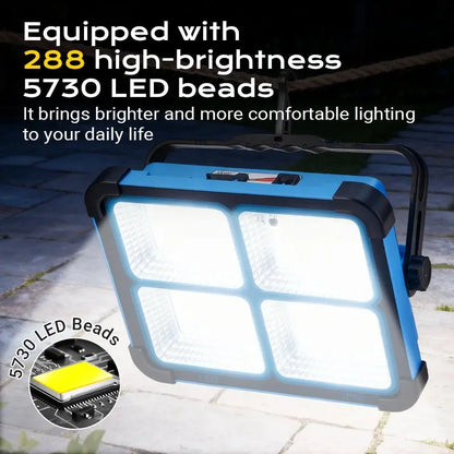 Solar Rechargeable 6000mA LED Work Light