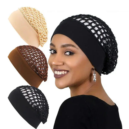 🌙 3-Pack Soft Sleep Bonnets – Stretchy Wide Band for Nighttime Hair Protection ✨