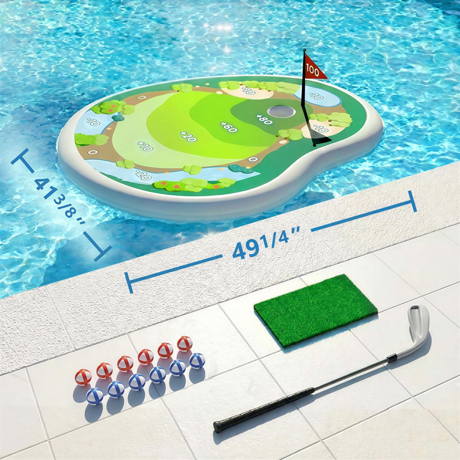 ✨ INFLATABLE POOL GOLF GAME SET⛳