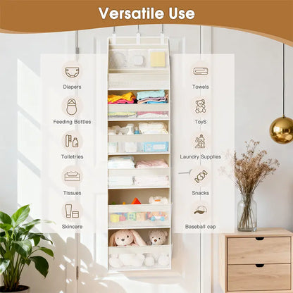 ✨✨Heavy-Duty Over-the-Door Organizer Storage Bag – 16-Pocket Space-Saving Storage for Bathroom, Nursery, Bedroom & Home