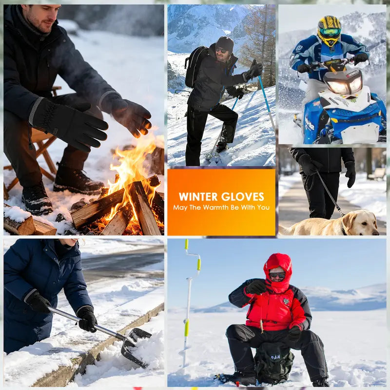 🧤❄️ Unisex Thermal Winter Gloves – Windproof, Water-Resistant & Touchscreen Compatible ⛷️