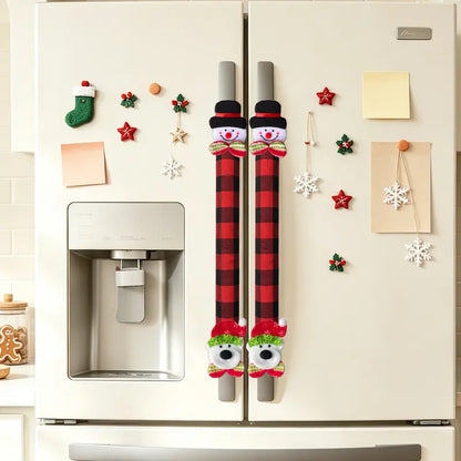 Plush Christmas appliance handle covers