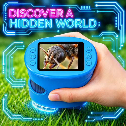 【2027 Upgrade】1000X Handheld Microscope for Kids
