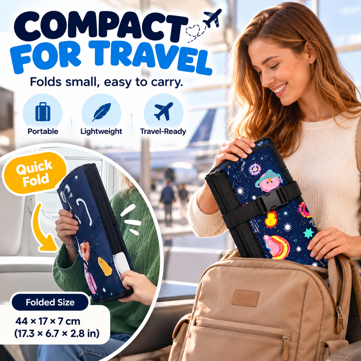 ✈️😴Airplane Seat Extender for Kids | Foldable Travel Footrest