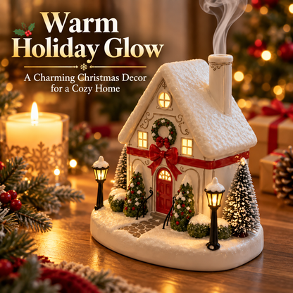 🎄 Christmas House Aroma Diffuser – Warm Light & Gentle Mist Holiday Decor