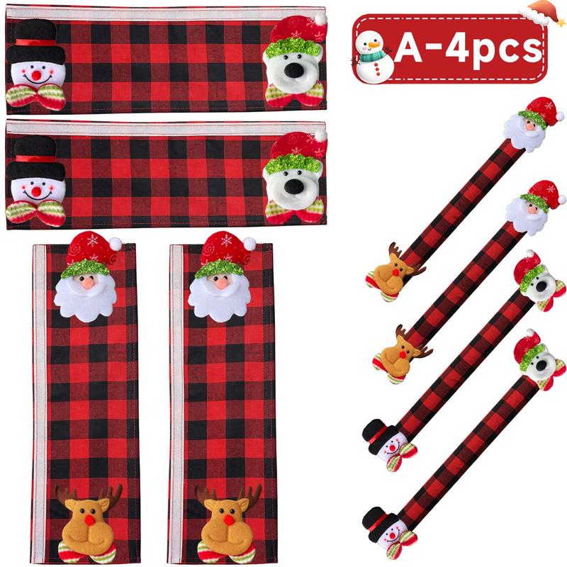 Plush Christmas appliance handle covers