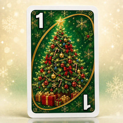 🔥🔥Last Day 50% OFF🎉-🃏UNO Christmas Edition🎄 Holiday Family Card Game with 112 Festive Cards