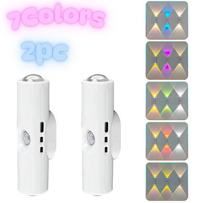 🌈 Motion Sensor Night Light – Rechargeable RGB Dimmable Wall Lamp