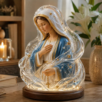 "🔥HOT SALE🔥🙏Our Lady of Starlight Illuminated Prayer Statue | Religious Decor & Faith Gift✨"