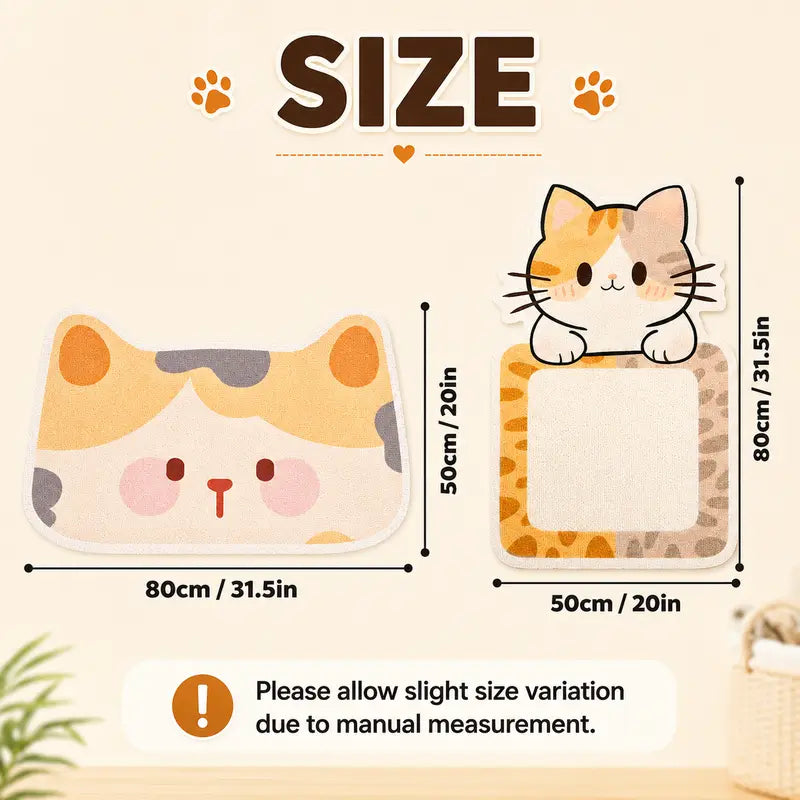 SmartWell Woven-Look Cat Scratcher Pad – Self-Adhesive Geometric Felt Furniture Protector with Bonus Toy