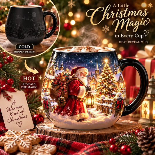 ⏳ Letzter Tag: 49 % Rabatt – 🎄 Weihnachtszauber-Tasse mit Thermo-Effekt | 350 ml Farbwechsel-Tasse „Weihnachtsdorf“ ☕
