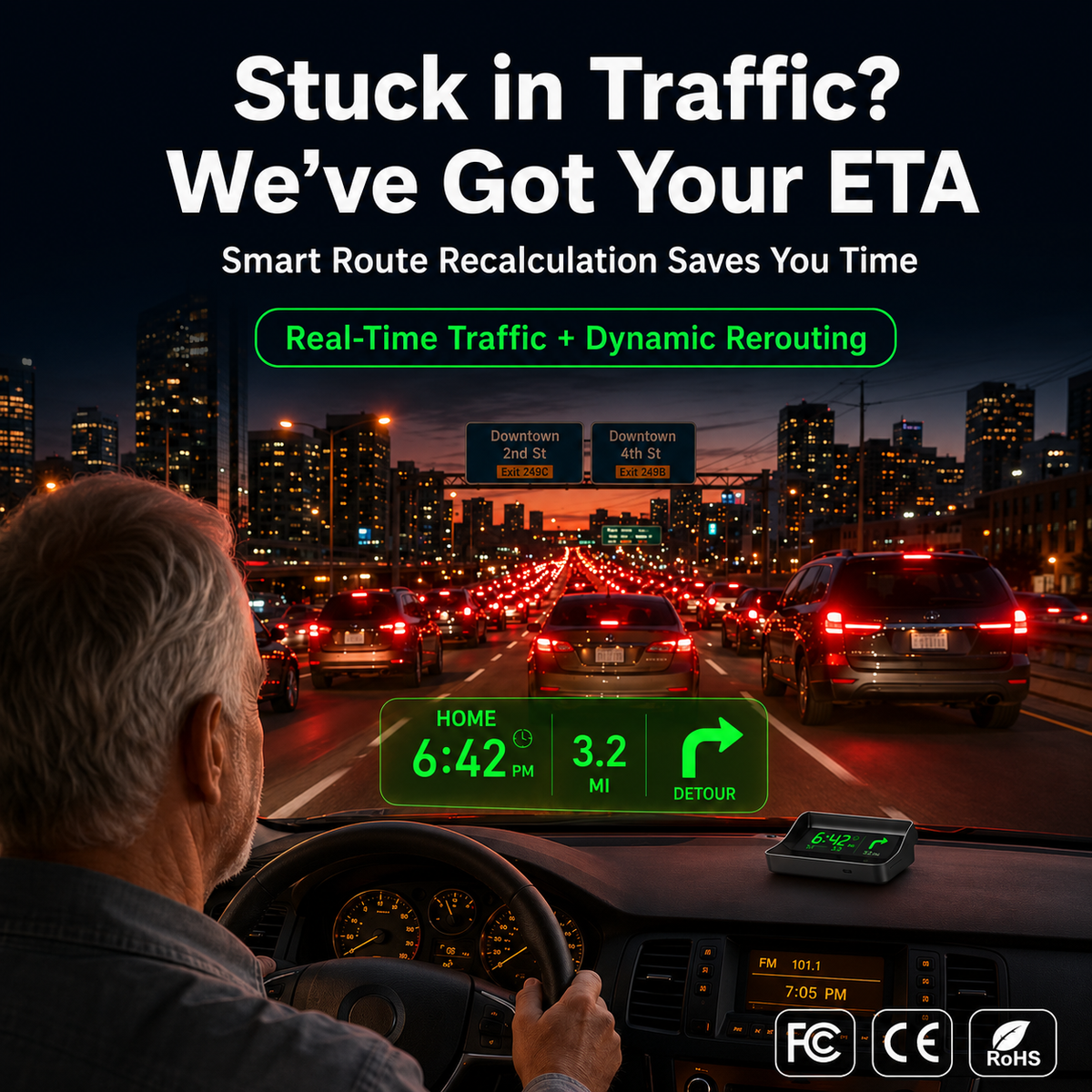 💡 No complicated wiring! Plug and play GPS HUD speedometer for any car.
