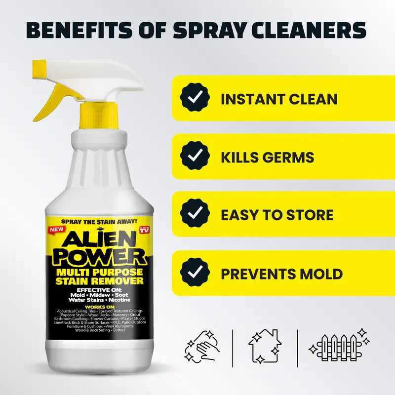 🧽 Industrial Stain Dissolver – Heavy-Duty Spray for Mold, Mildew & Grime 🏠✨