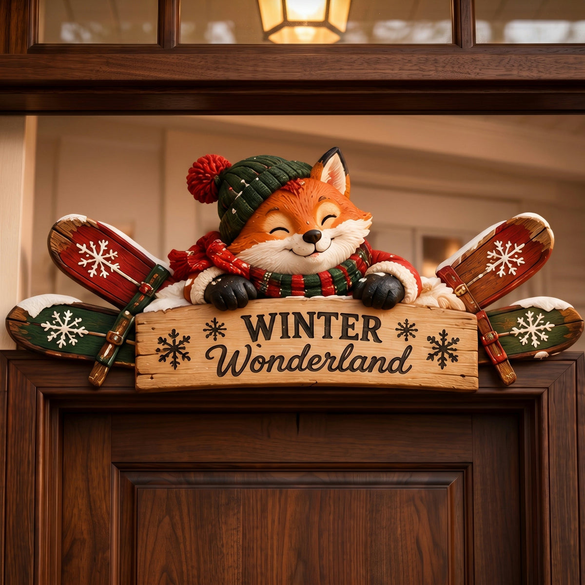 6 Styles Door Topper Collection ❄️🎿 | Rustic Winter Mountain Cabin Door Frame Decor, Christmas Above-Door Wall Sign, Seasonal Porch Home Ornament