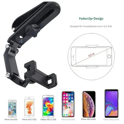 🚗📱 Car Phone Mount – Long Adjustable Arm, 360° Rotation & Secure Anti-Scratch Clamp 🎥