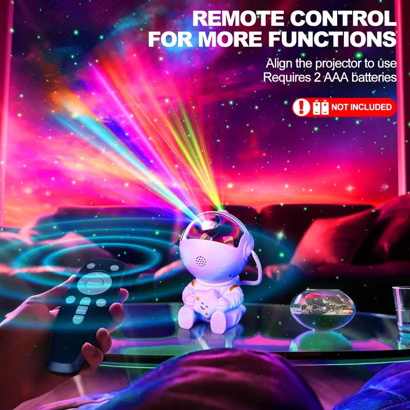 LED Astronaut Galaxy Starry Sky Projector – Remote Controlled, 360° Adjustable Nebula Ceiling Light