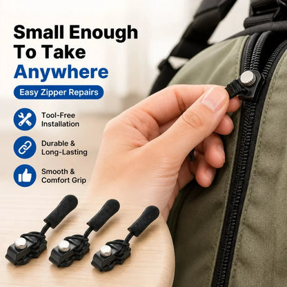 Zip Rescue Kit 🔧 15-Piece Universal Instant Zipper Fix in 3 Sizes