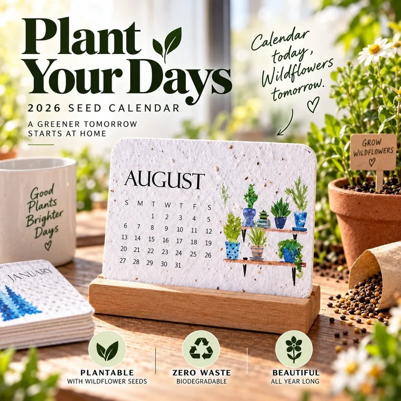🌱 2027 Plantable Seed Calendar – Grow Flowers, Herbs & New Memories Month by Month