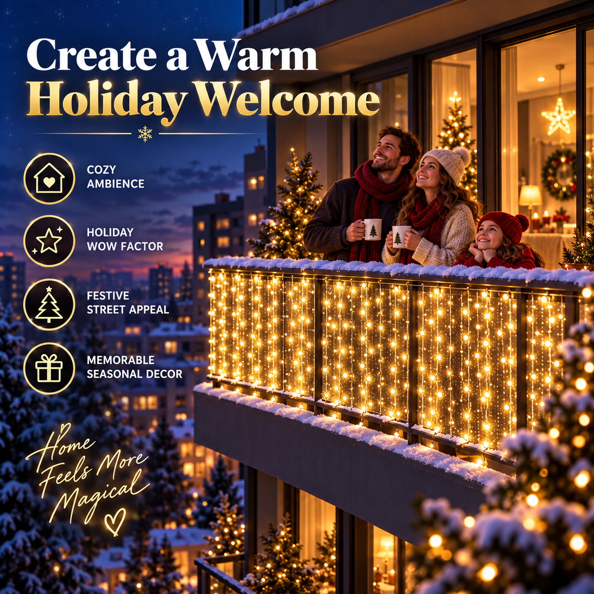 🎄🏠 Smart RGB Pixel Curtain Lights – App-Controlled Animated Holiday Display for Balcony & Window Decor-1.6m*1.6m