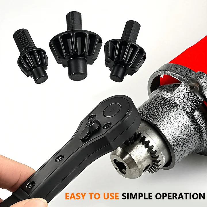 🔥2 in 1 Drill Chuck Ratchet Spanner